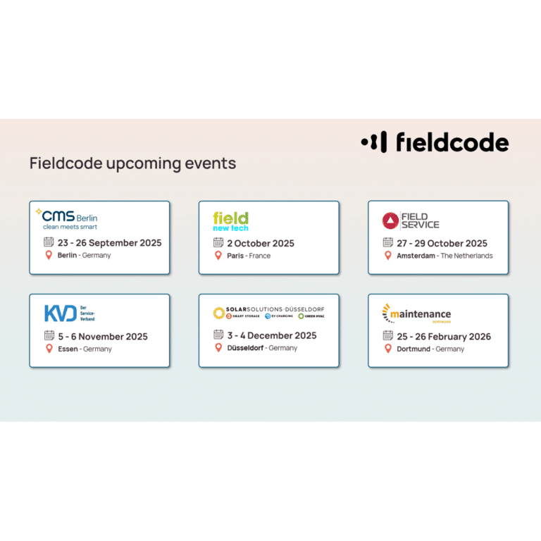 Fieldcode to Showcase AI-Driven Service Execution at Five Major European Industry Events This Fall