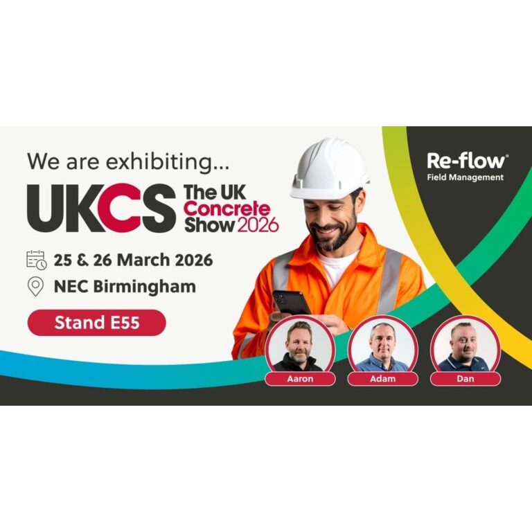 Re-flow Field Management are exhibiting at The UK Concrete Show 2026 – visit us on stand E55
