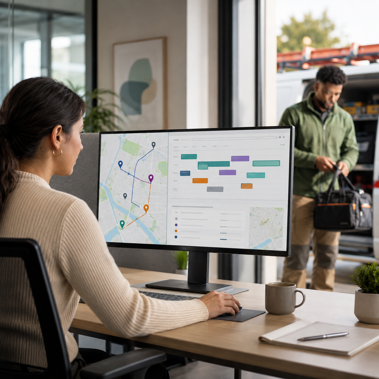 AI field service scheduling and dispatch planning